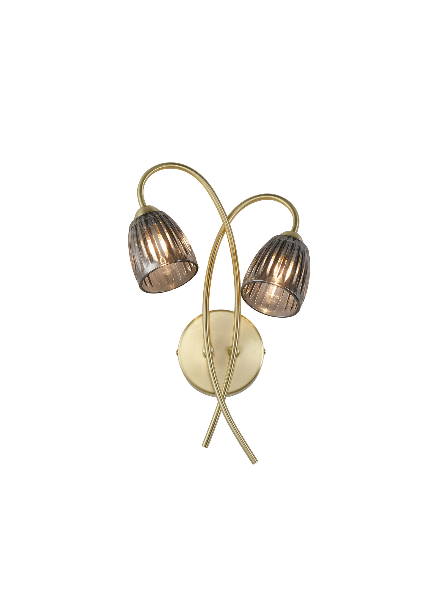 D0850BR  Connie Wall Light 2 Light Satin Brass